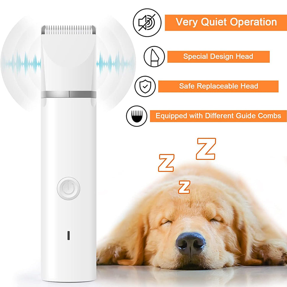 Veeconn Dog Clippers Grooming Kit – Low Noise, Rechargeable Nail Grinder & Paw Trimmer