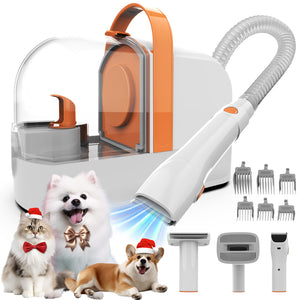 ubrobo Dog Grooming Vacuum Kit – 12,000Pa Vacuum, Clippers & Shedding Brush (PG10)