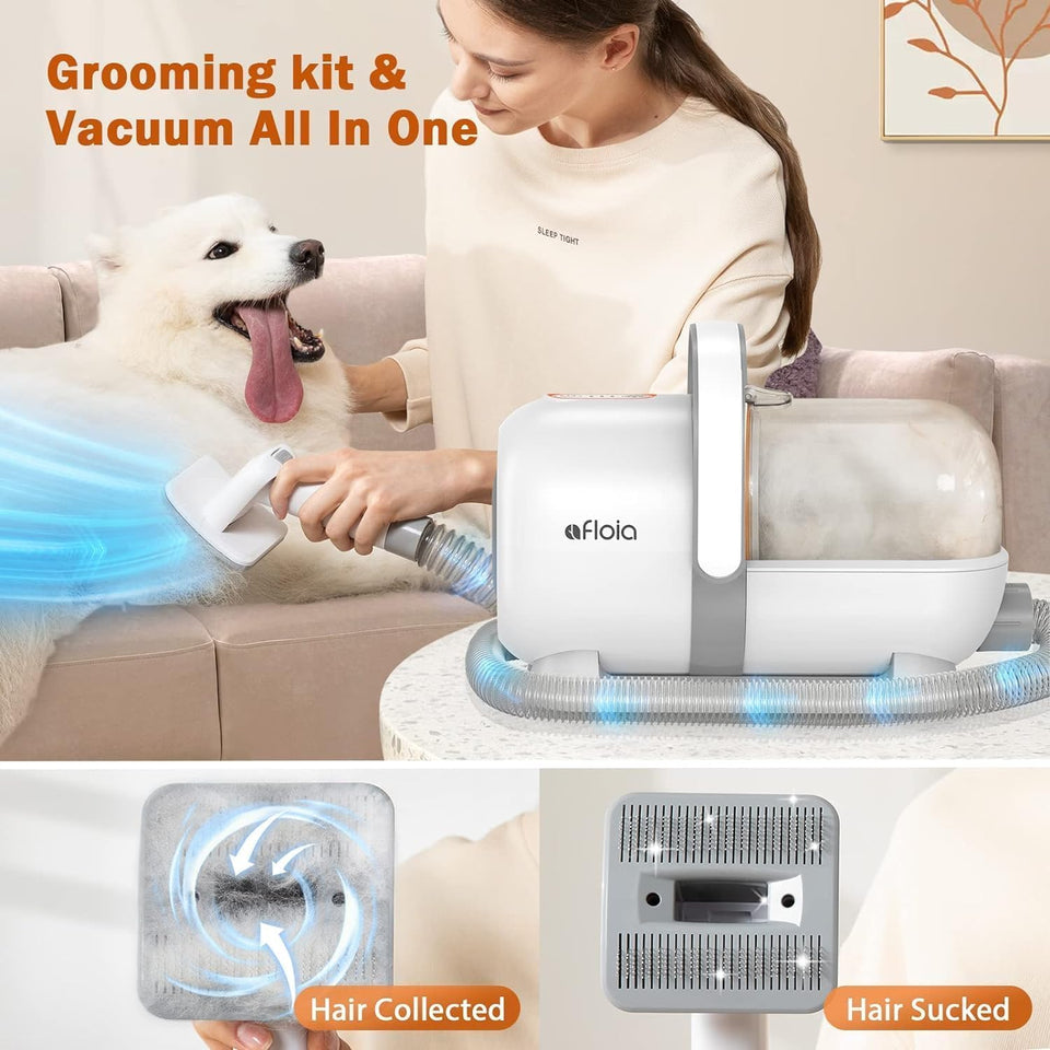 Afloia Dog Grooming Kit – Vacuum, Clippers, Nail Trimmer & 6 Tools