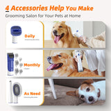buenkee Dog Grooming Kit with Vacuum, Clipper & Shedding Brush