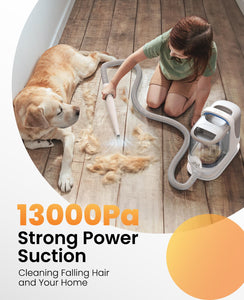oneisall 13000Pa Dog Grooming Vacuum & Clippers Kit with 7 Tools