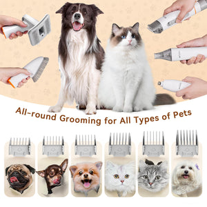 Afloia Dog Grooming Kit – Vacuum, Clippers, Nail Trimmer & 6 Tools