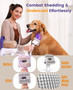 oneisall Dog Hair Vacuum & Grooming Kit – 12kPa, Low Noise for Shedding & Home Cleaning