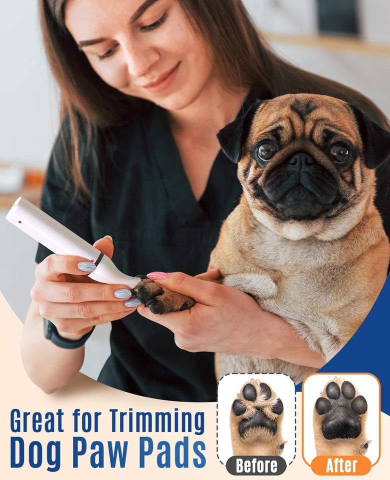 oneisall Cordless Dog Clippers with Double Blades & Low Noise (White)