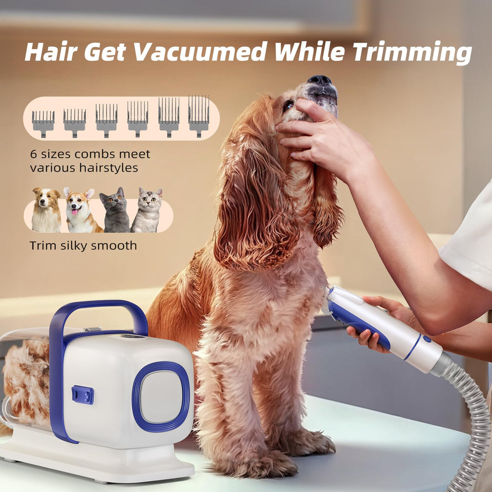 buenkee Dog Grooming Kit with Vacuum, Clipper & Shedding Brush
