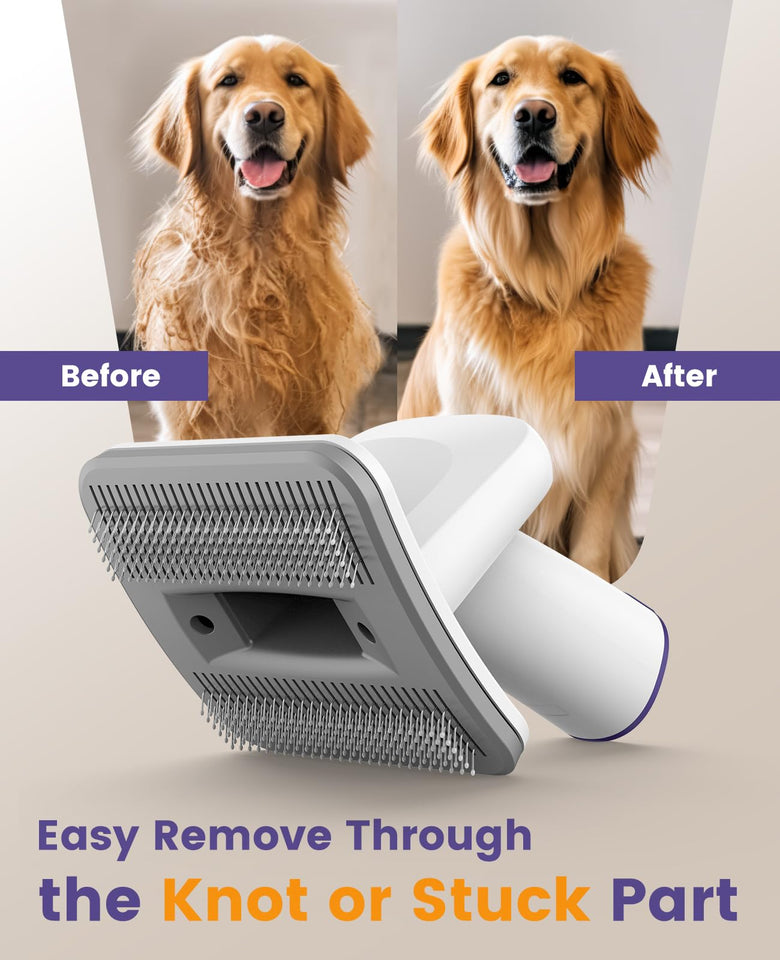 oneisall Dog Hair Vacuum & Grooming Kit – 12kPa, Low Noise for Shedding & Home Cleaning