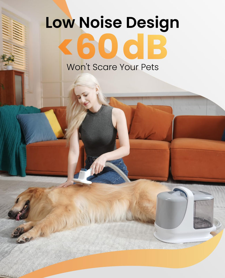 oneisall 13000Pa Dog Grooming Vacuum & Clippers Kit with 7 Tools
