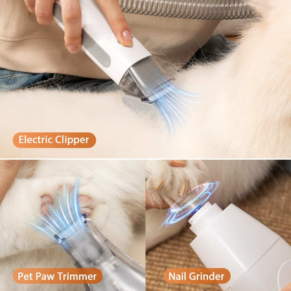 Afloia Dog Grooming Kit – Vacuum, Clippers, Nail Trimmer & 6 Tools