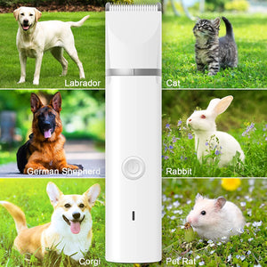 Veeconn Dog Clippers Grooming Kit – Low Noise, Rechargeable Nail Grinder & Paw Trimmer