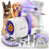 oneisall Dog Hair Vacuum & Grooming Kit – 12kPa, Low Noise for Shedding & Home Cleaning
