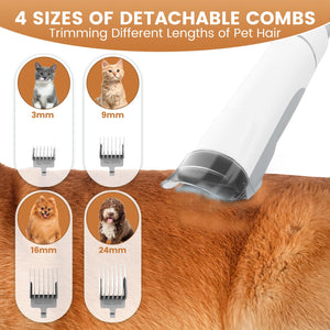 PG50 Plus Dog Grooming Vacuum Kit – 7 Tools, 11000Pa, Nail Trimmer & Clipper